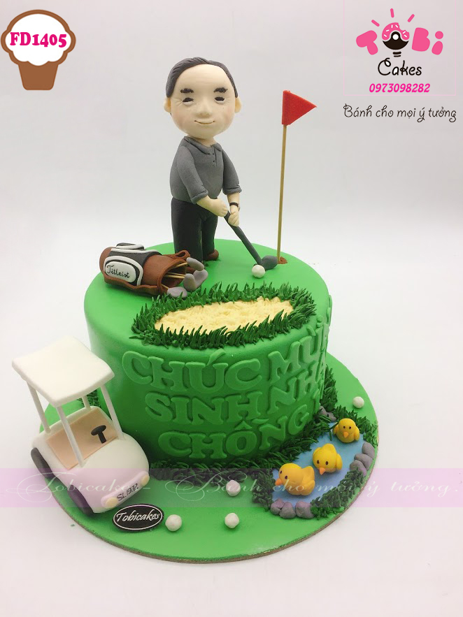 [FD1405] BÁNH SINH NHẬT TẶNG CHỒNG THÍCH CHƠI GOLD