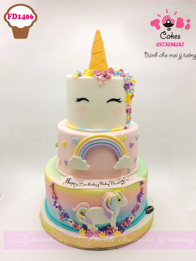 [FD1407] BÁNH SINH NHẬT CHỦ ĐỀ UNICORN CUTE