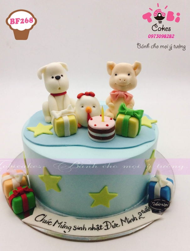 [BF268] BÁNH SINH NHẬT TẠO HÌNH GIA ĐÌNH THEO CON GIÁP