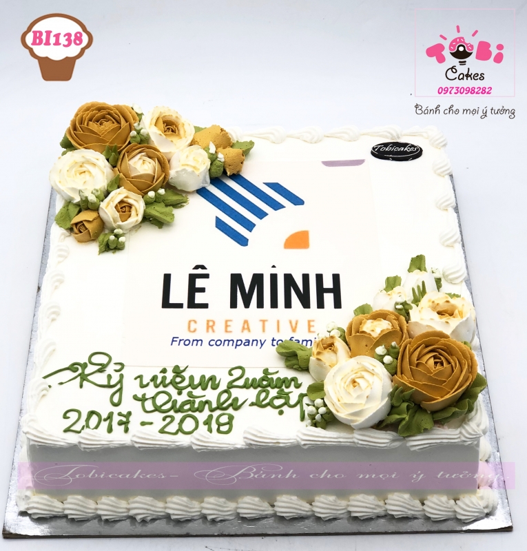 [BI138] BÁNH SINH NHẬT CÔNG TY TRANG TRÍ HOA KEM