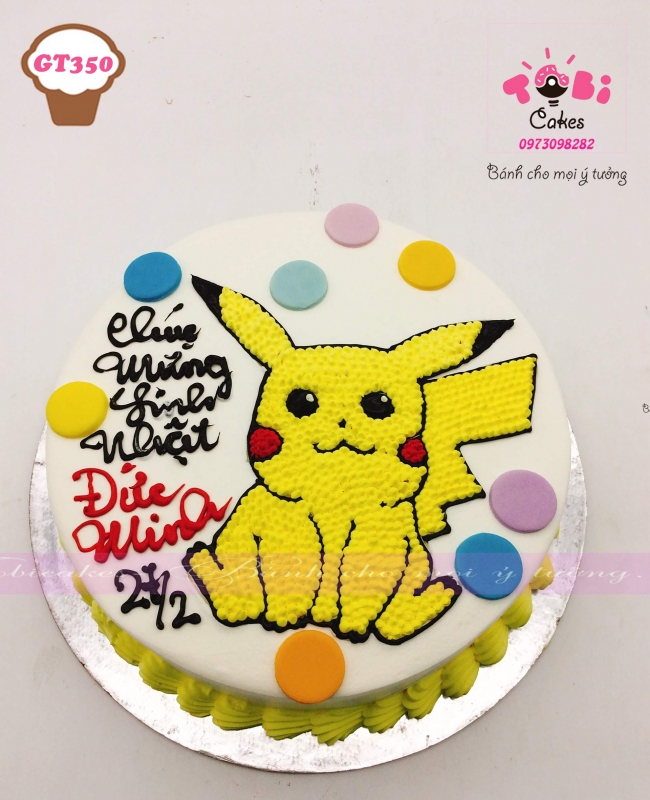 [GT350] BÁNH SINH NHẬT VẼ HÌNH POKEMON