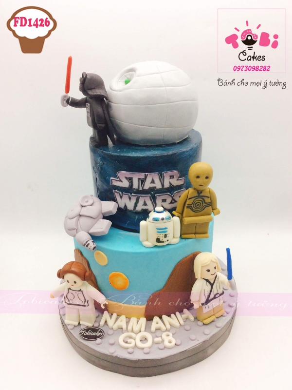[FD1426] BÁNH SINH NHẬT TRANG TRÍ CHỦ ĐỀ STARWAR