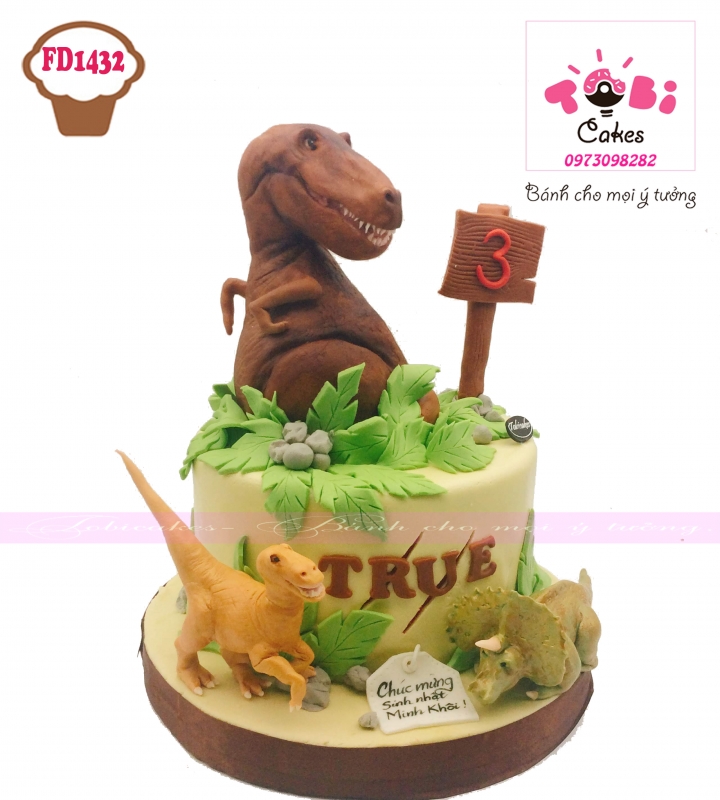 [FD1432] BÁNH SINH NHẬT TẠO HÌNH KHỦNG LONG BẠO CHÚA DÀNH CHO BÉ TRAI
