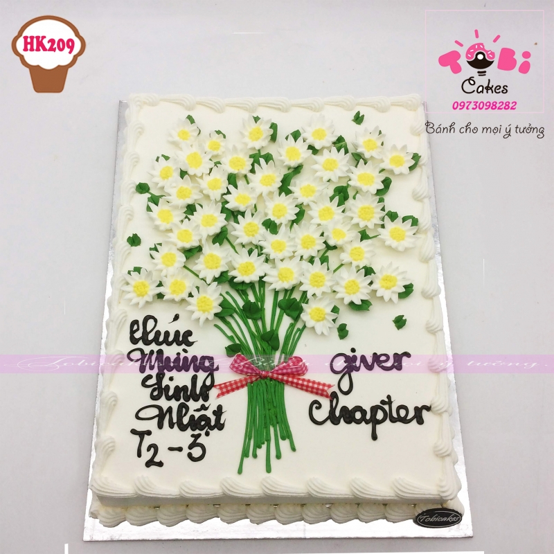[HK209] BÁNH SINH NHẬT DÀNH CHO CÔNG TY TRANG TRÍ HOA KEM HỌA MY