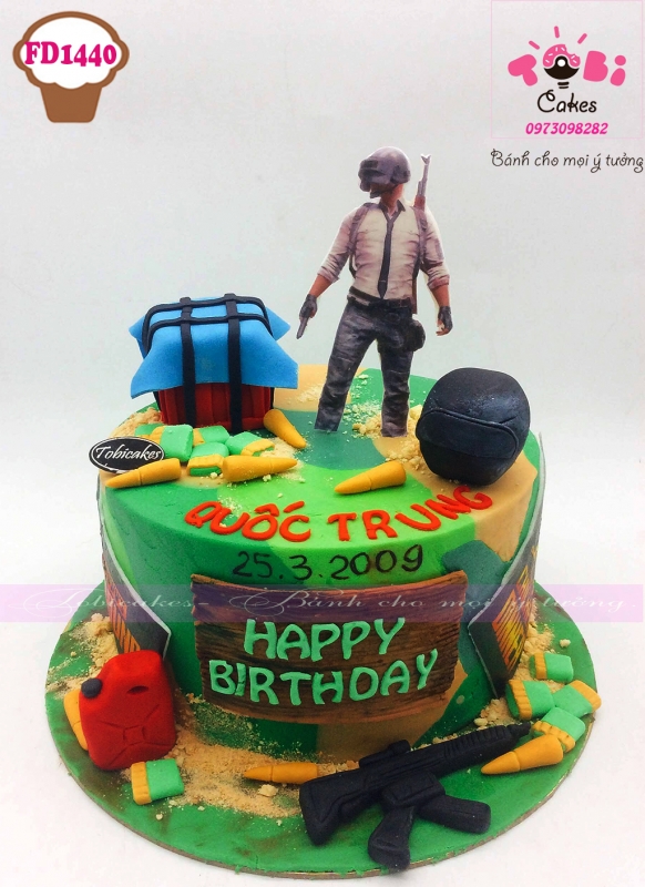 [FD1440] BÁNH SINH NHẬT TẠO HÌNH CHỦ ĐỀ GAME PUG DÀNH CHO BÉ TRAI