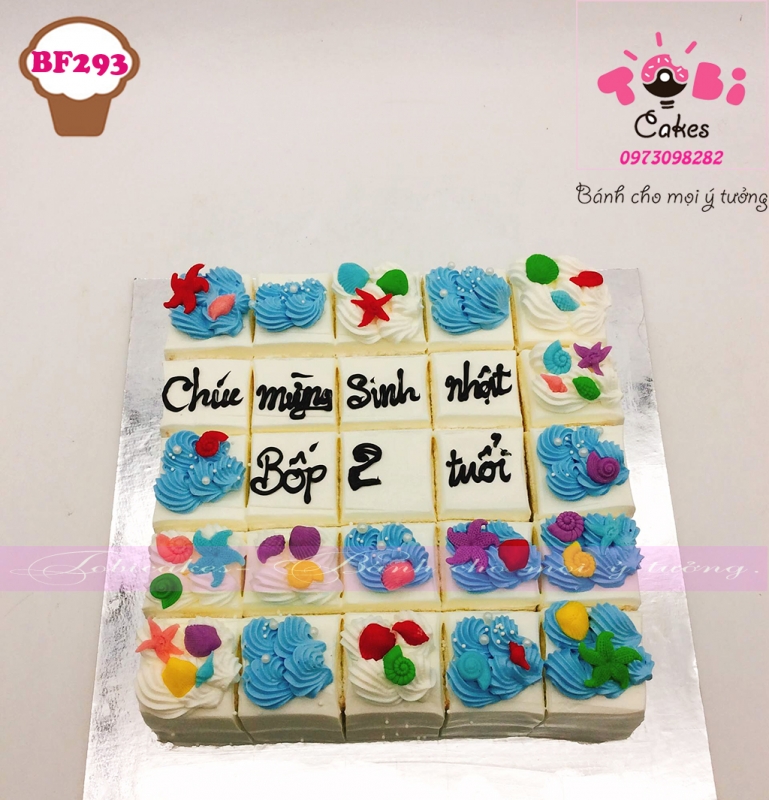 [BF293] BÁNH SINH NHẬT TRANG TRÍ CHỦ ĐỀ BIỂN