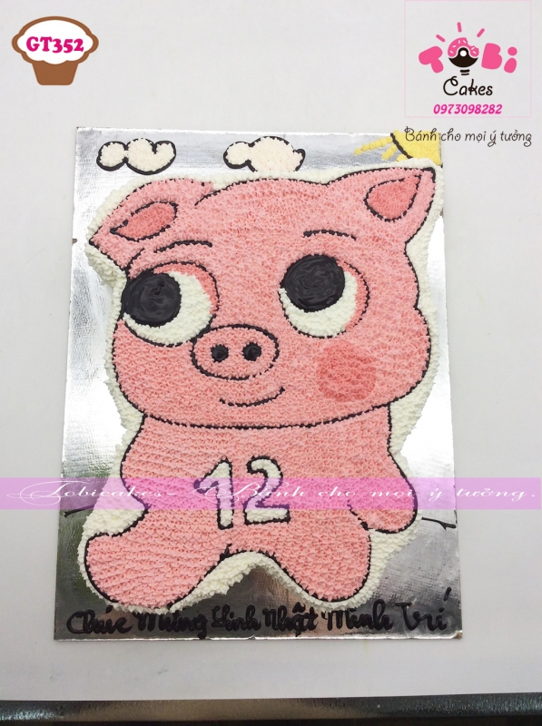 [GT352] BÁNH SINH NHẬT TỈA HÌNH CHÚ HEO XINH