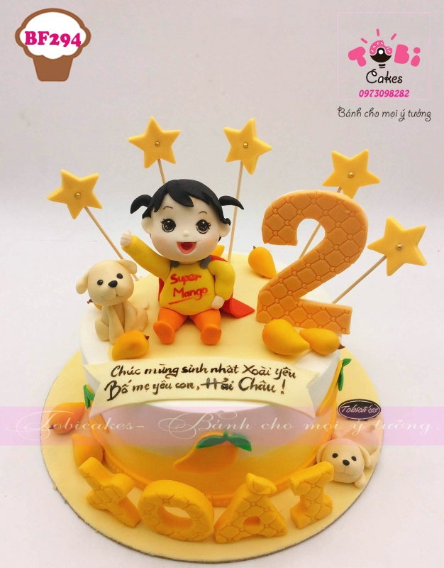 [BF294] BÁNH SINH NHẬT DÀNH CHO BÉ GÁI BIỆT DANH XOÀI