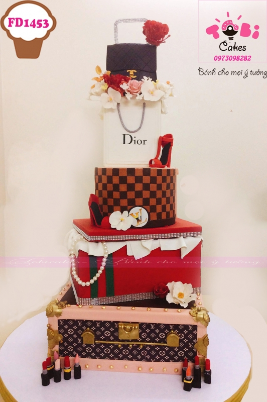 [FD1453] BÁNH SINH NHẬT TẠO HÌNH ĐỘC ĐÁO CHỦ ĐỀ LUXURY HÀNG HIỆU