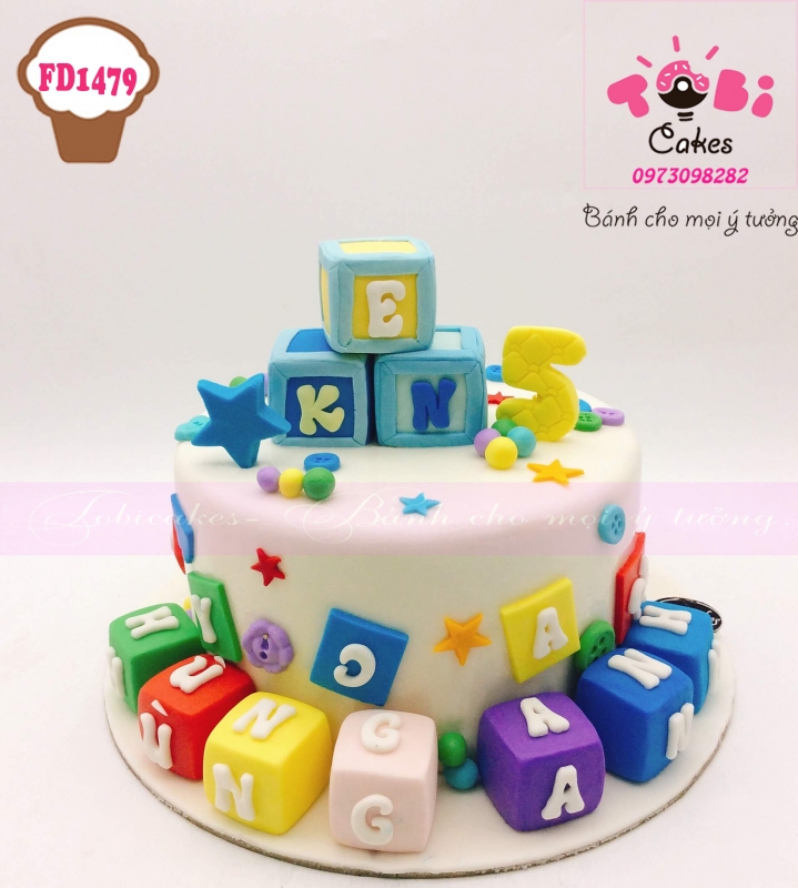 [FD1479] BÁNH SINH NHẬT CHỦ ĐỀ MÀU SẮC DÀNH CHO BÉ TRAI