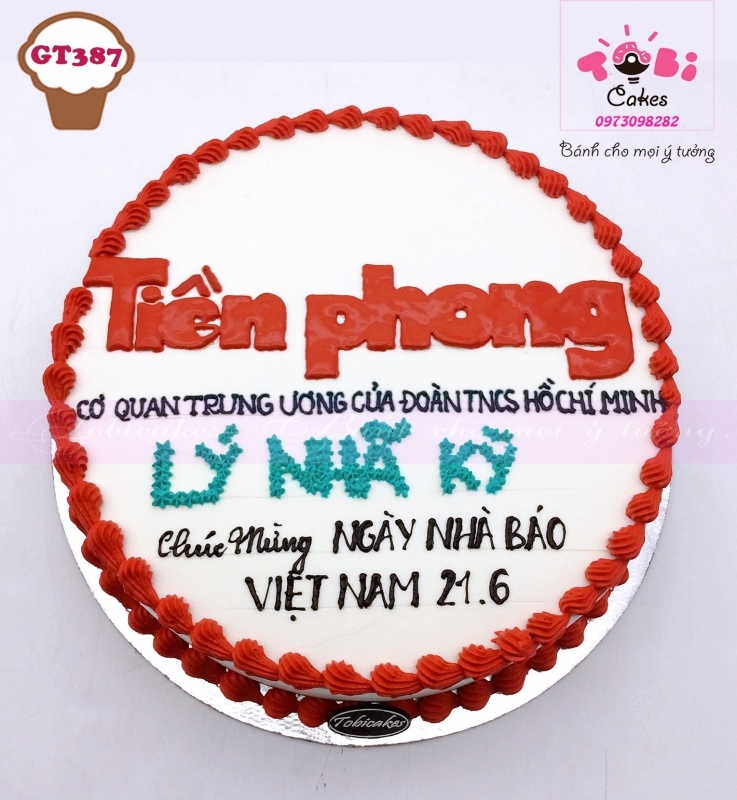 [GT387]BÁNH SINH NHẬT DÀNH TẶNG NGÀY NHÀ BÁO