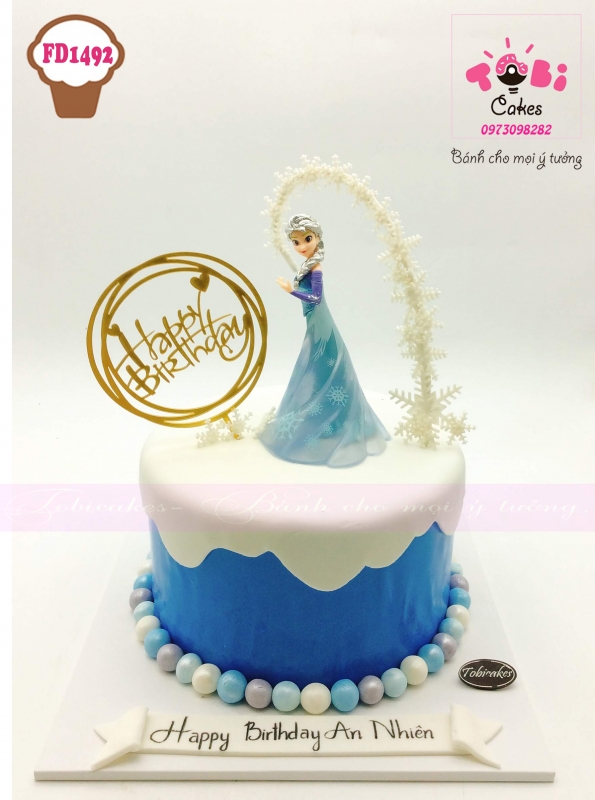[FD1492] BÁNH SINH NHẬT TRANG TRÍ HÌNH ELSA