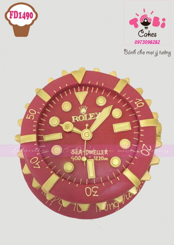 [FD1490] BÁNH SINH NHẬT TẠO HÌNH ĐỘC ĐÁO - MẶT ĐỒNG HỒ ROLEX