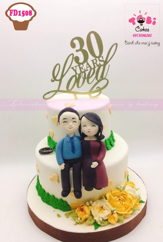 [FD1508] BÁNH SINH NHẬT DÀNH TẶNG KỶ NIỆM NGÀY CƯỚI BỐ MẸ