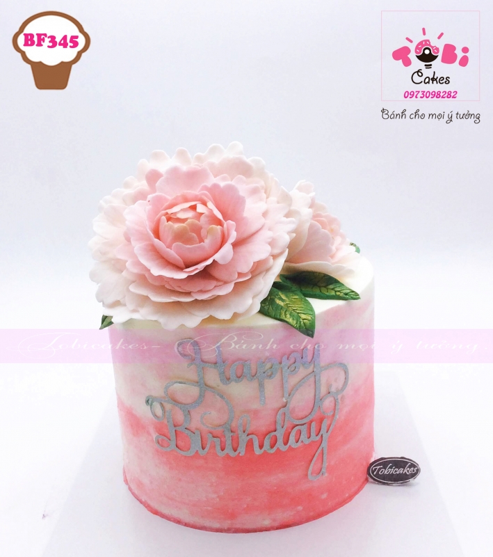 [BF345] BÁNH SINH NHẬT TRANG TRÍ HOA FONDANT DÀNH TẶNG PHÁI ĐẸP