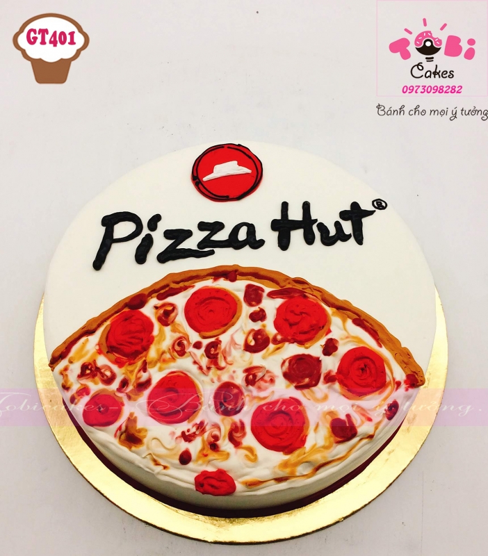 [GT401] BÁNH SINH NHẬT VẼ HÌNH BÁNH PIZZA DÀNH CHO PIZZA HUT