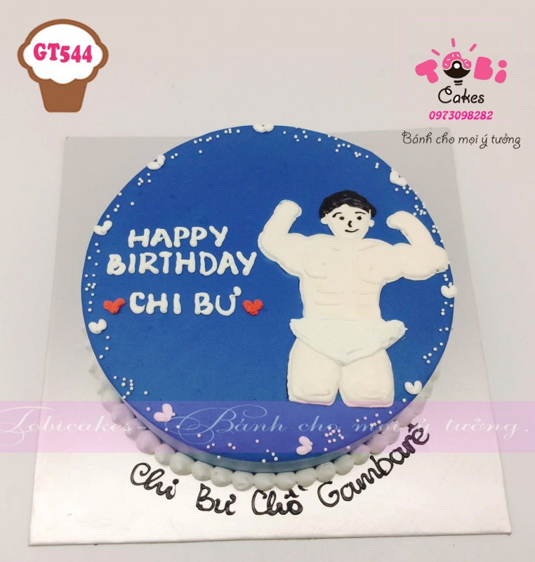 [GT544] BÁNH SINH NHẬT VẼ HÌNH ANH SUMO