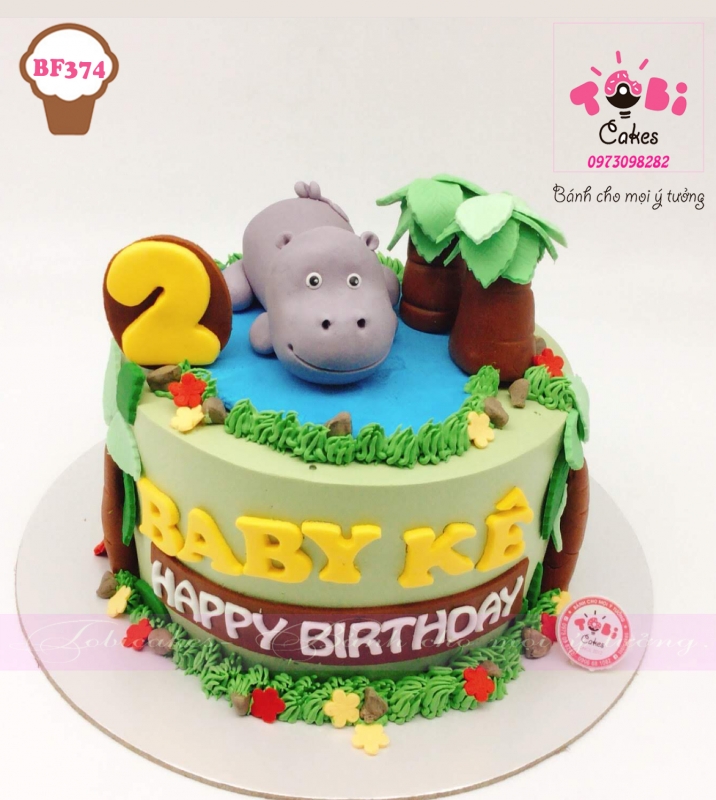 [BF374] BÁNH SINH NHẬT TRANG TRÍ HÌNH CHÚ HÀ MÃ CUTE DÀNH CHO BÉ TRAI