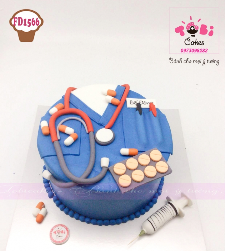 [FD1566] BÁNH SINH NHẬT TRANG TRÍ CHỦ ĐỀ BÁC SĨ PHẪU THUẬT