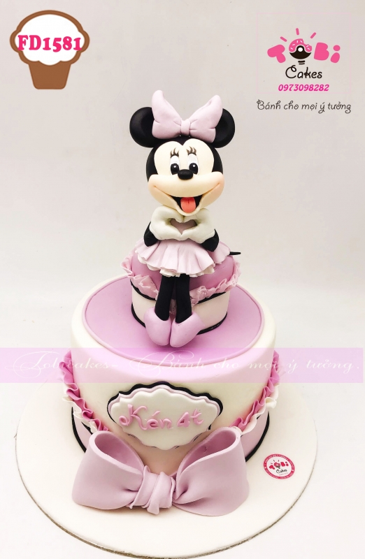 [FD1581] BÁNH SINH NHẬT TẠO HÌNH CHUỘT MINNIE DÀNH CHO BÉ GÁI