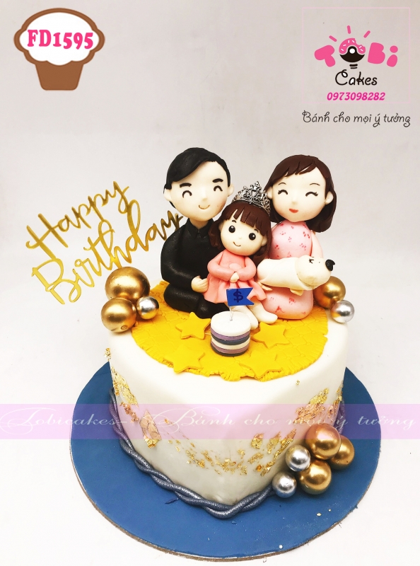 [FD1595] BÁNH SINH NHẬT TẠO HÌNH GIA ĐÌNH THEO YÊU CẦU BÁNH HÌNH TRÁI TIM
