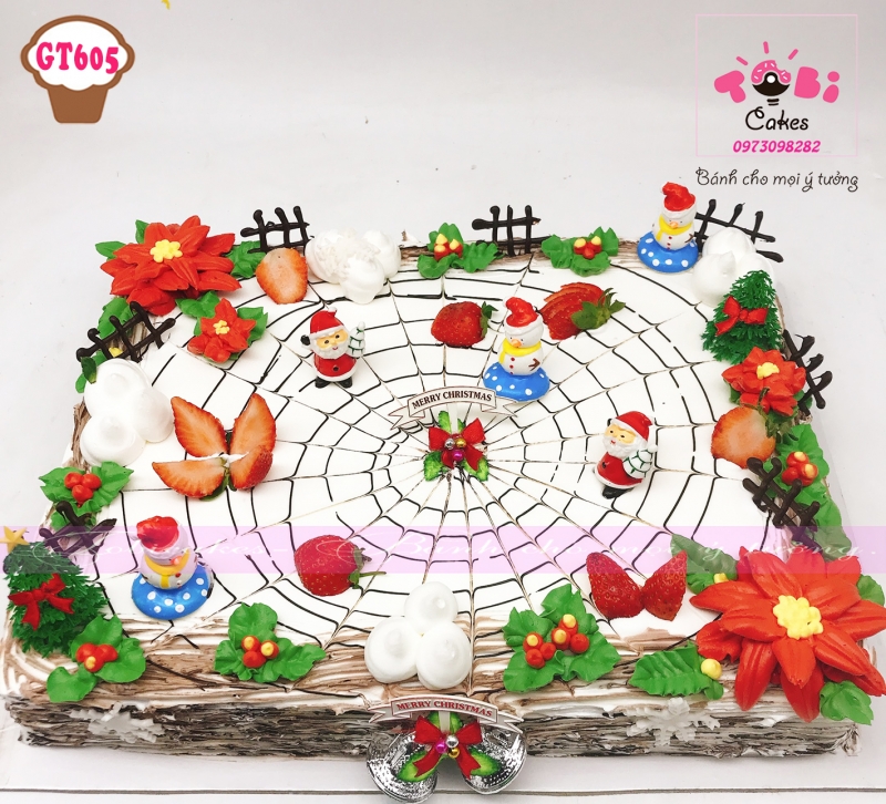 [GT605] BÁNH SINH NHẬT TRANG TRÍ CHỦ ĐỀ NOEL GIÁNG SINH