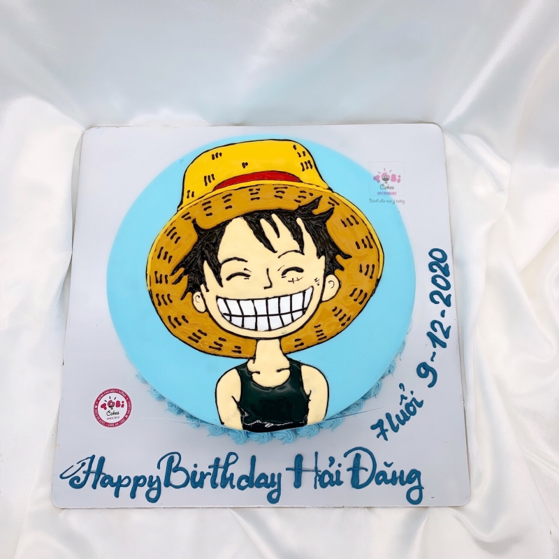 GT729 - BÁNH GATO VẼ HÌNH LUFFY CHIBI