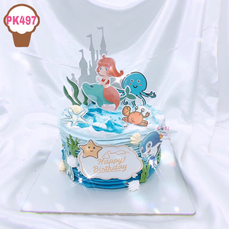 PK497 - BÁNH GATO CHỦ ĐỀ NÀNG TIÊN CÁ ARIA