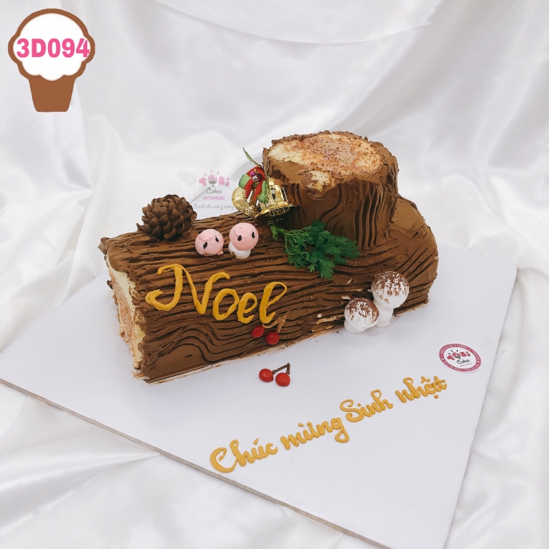 3D094 - BÁNH GATO HÌNH GỐC CÂY NOEL