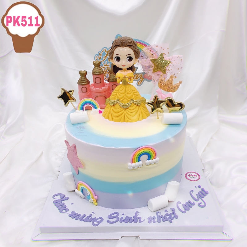 PK511 - BÁNH SINH NHẬT CHỦ ĐỀ CÔNG CHÚA BELLA DÀNH CHO CÁC BÉ GÁI