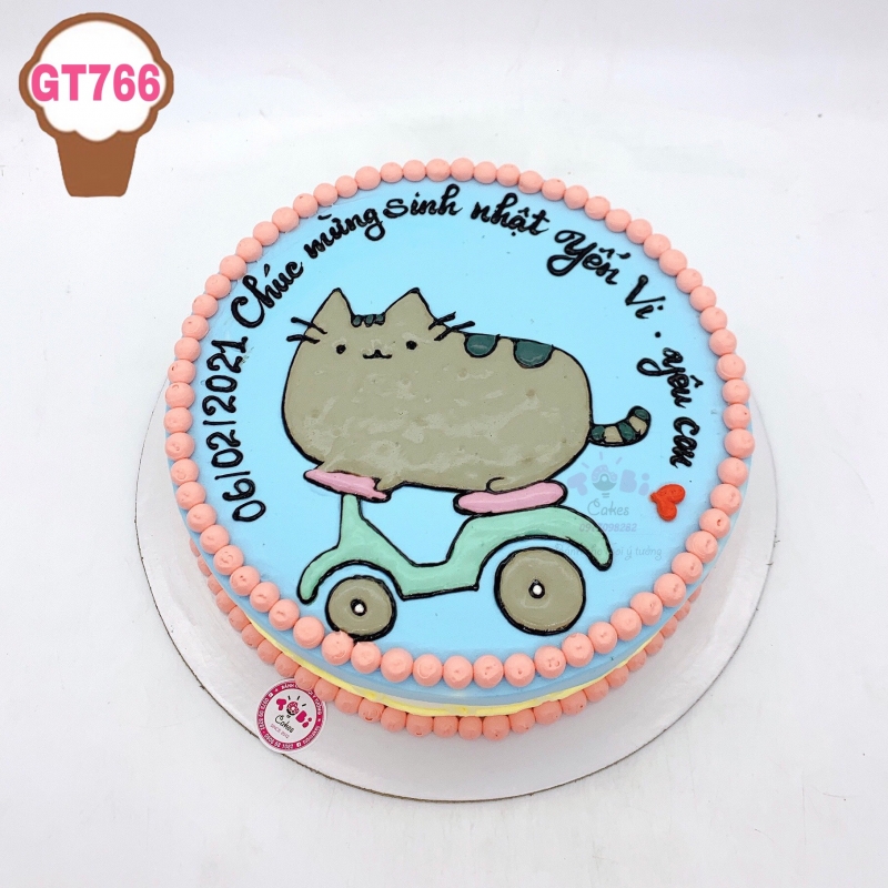 GT766 - BÁNH SINH NHẬT CHÚ MÈO PUSHEEN ĐÁNG YÊU DÀNH CHO CÁC BÉ