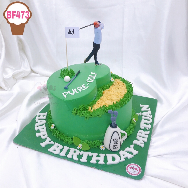 BF473 - BÁNH GATO CHỦ ĐỀ SÂN GOLF TẶNG SẾP NAM