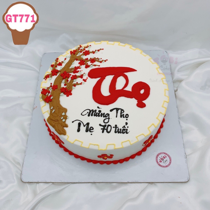 GT771 - BÁNH GATO MỪNG THỌ ÔNG BÀ, BỐ MẸ