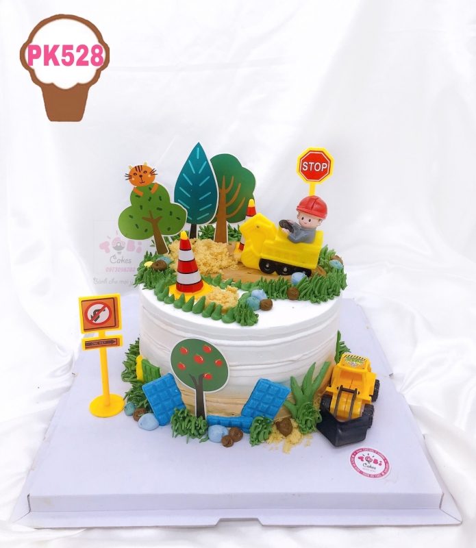 PK528 - BÁNH SINH NHẬT CHỦ ĐỀ CÔNG TRƯỜNG DÀNH CHO CÁC BÉ TRAI YÊU THÍCH XÂY DỰNG