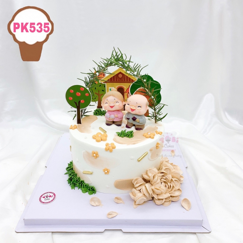 PK535 - BÁNH SINH NHẬT ÔNG BÀ VÀ TÌNH YÊU GIẢN DỊ DÀNH CHO SINH NHẬT HAY MỪNG THỌ ÔNG BÀ