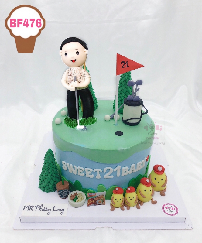BF476 - BÁNH SINH NHẬT SÂN GOLF TẶNG SẾP