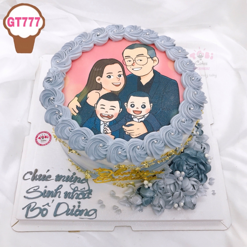 GT777 - BÁNH GATO CHỦ ĐỀ GIA ĐÌNH CHÚC MỪNG SINH NHẬT BỐ