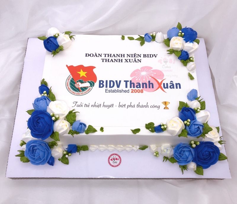 HK385 - BÁNH GATO HOA KEM CHỦ ĐỀ CHÚC MỪNG NGÀY THÀNH LẬP ĐOÀN THANH NIÊN CỘNG SẢN HỒ CHÍ MINH