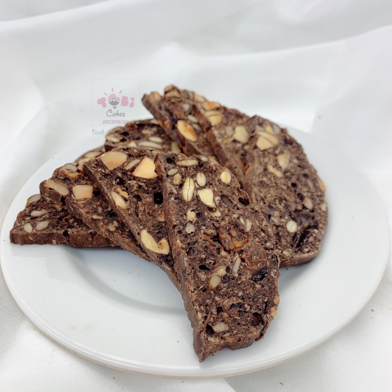 BÁNH BISCOTTI ĂN KIÊNG VỊ CACAO DÀNH CHO NGƯỜI ĂN KIÊNG HỘP 100GR