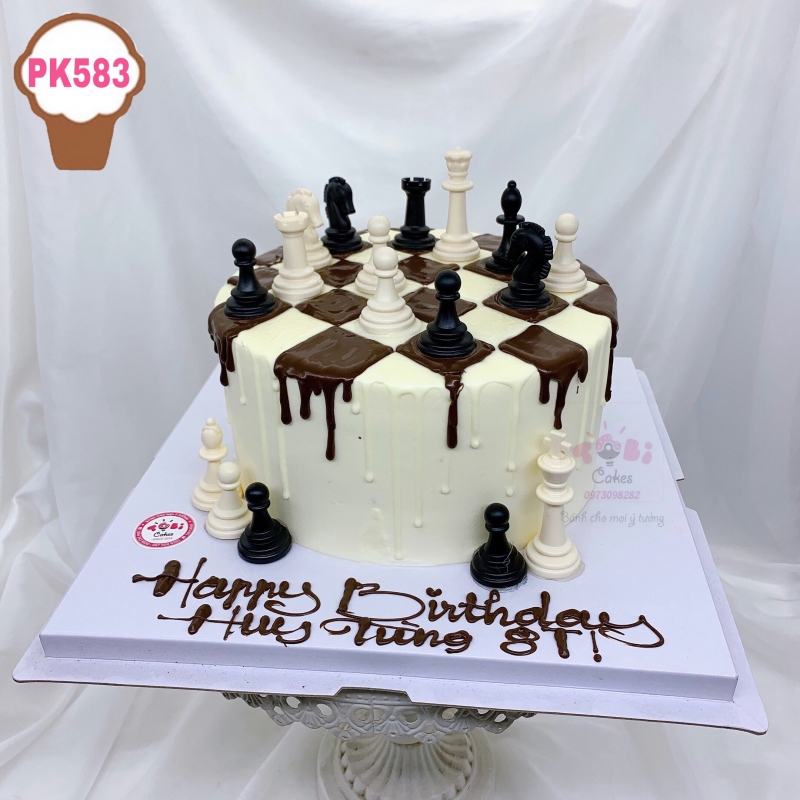 PK583 - BÁNH SINH NHẬT DÀNH CHO CÁC BÉ YÊU CỜ VUA BÀN CỜ VUA ẤN TƯỢNG