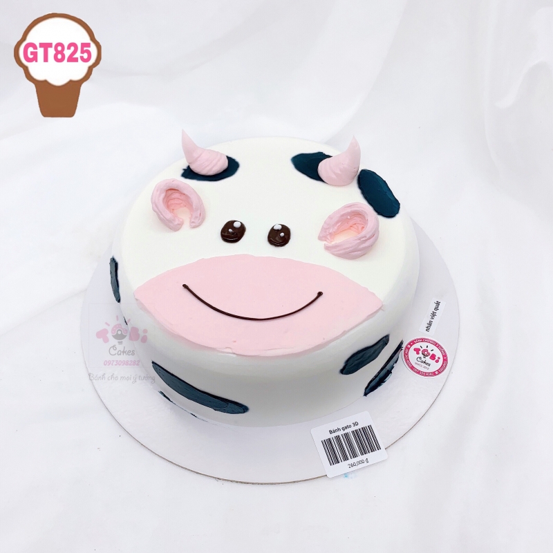 GT825 - BÁNH GTAO 3D CON BÒ SỮA ĐÁNG YÊU DÀNH CHO CÁC BÉ YÊU