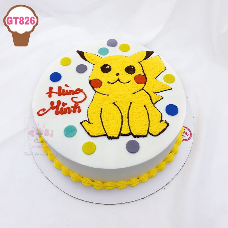 GT826 - BÁNH GATO VẼ HÌNH PIKACHU DÀNH CHO CÁC BÉ TRAI