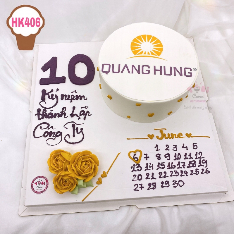 HK406 - BÁNH KỶ NIỆM THÀNH LẬP CÔNG TY ĐẦY ĐỘC ĐÁO, ẤN TƯỢNG