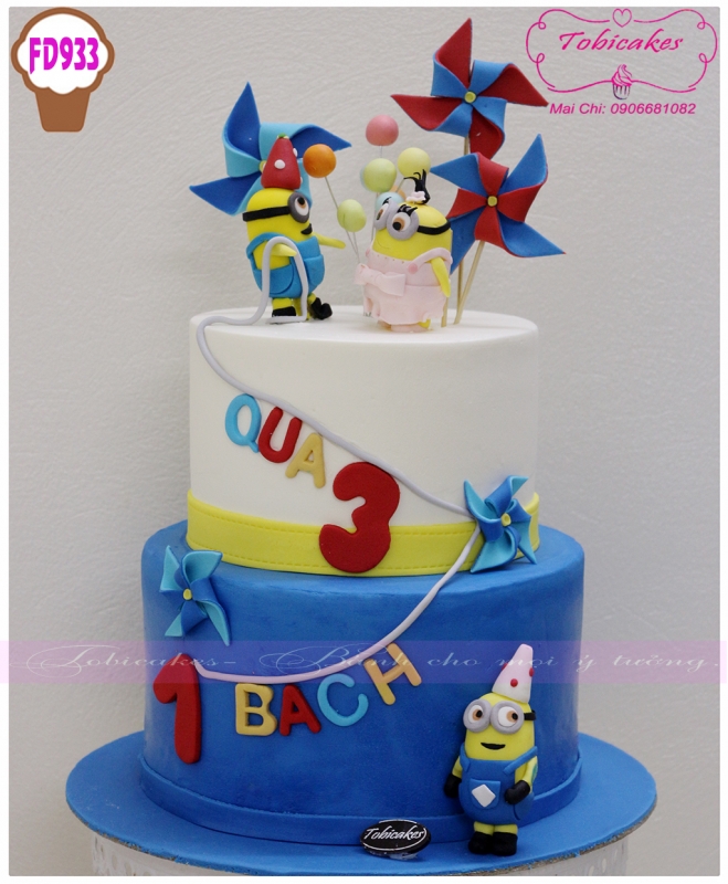 BÁNH SINH NHẬT TẠO HÌNH MINION DÀNH CHO BÉ 3 TUỔI