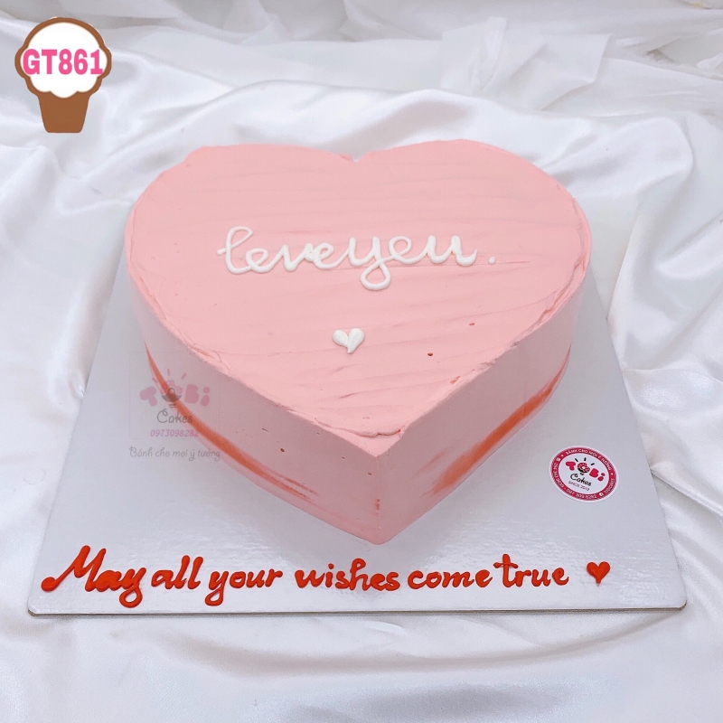 GT861 - BÁNH SINH NHẬT HÌNH TRÁI TIM TẶNG BẠN GÁI NGÀY VALENTINE