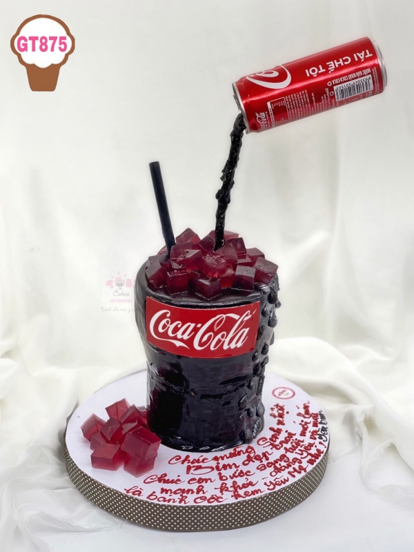 GT875 - BÁNH SINH NHẬT HÌNH CỐC COCACOLA ĐỘC ĐÁO DÀNH CHO CÁC BÉ MÊ NƯỚC NGỌT