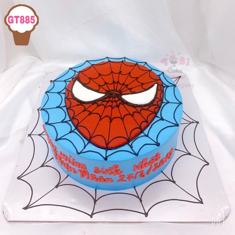 GT885 - BÁNH SINH NHẬT VẼ HÌNH SPIDERMAN NGƯỜI NHỆN ĐỘC ĐÁO DÀNH CHO CÁC BÉ TRAI
