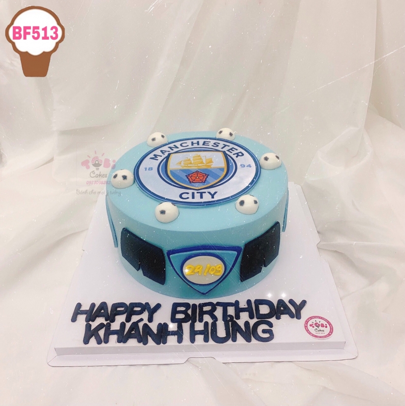 BF513 - BÁNH SINH NHẬT CHỦ ĐỀ BÓNG ĐÁ ĐỘI MANCHESTER DÀNH CHO CÁC BÉ TRAI