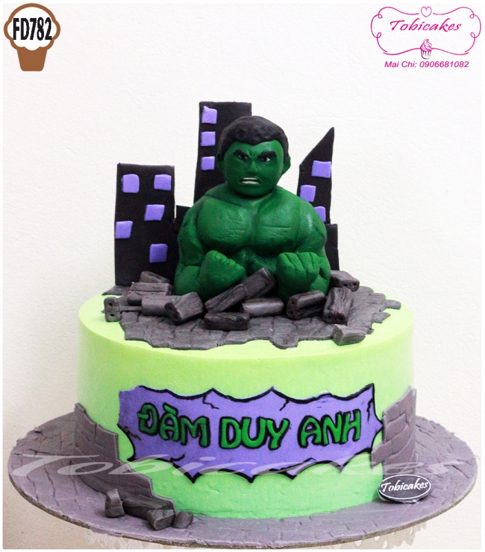 BÁNH SINH NHẬT TẠO HÌNH HULK KHỔNG LỒ