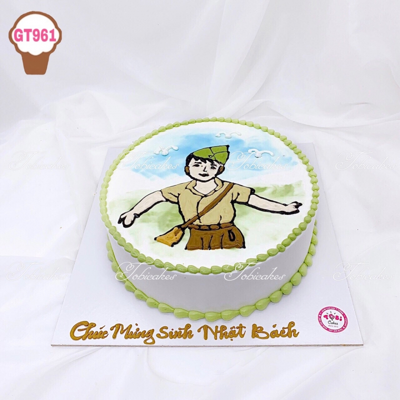 GT961 - BÁNH SINH NHẬT VẼ HÌNH CHÚ BÉ LOẮT CHOẮT DÀNH CHO CÁC BÉ TRAI